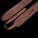 Levy's M4WP-006 3" Distress Floral Embossed Leather Guitar Strap With Garment Leather Backing End