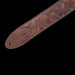 Levy's M4WP-006 3" Distress Floral Embossed Leather Guitar Strap With Garment Leather Backing Logo End