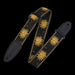 Levy's MPJG-SUN-BLK 2" Wide Black Jacquard Guitar Strap Folded 