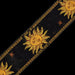 Levy's MPJG-SUN-BLK 2" Wide Black Jacquard Guitar Strap Detail