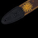 Levy's MPJG-SUN-BRN 2" Wide Brown Jacquard Guitar Strap Tab