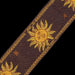 Levy's MPJG-SUN-BRN 2" Wide Brown Jacquard Guitar Strap Closeup Detail