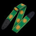 Levy's MPJG-SUN-GRN 2" Wide Green Jacquard Guitar Strap Folded