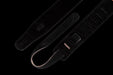 Levy's MS26-BLK 2 1/2" Wide Black Suede Guitar Strap Front Detail