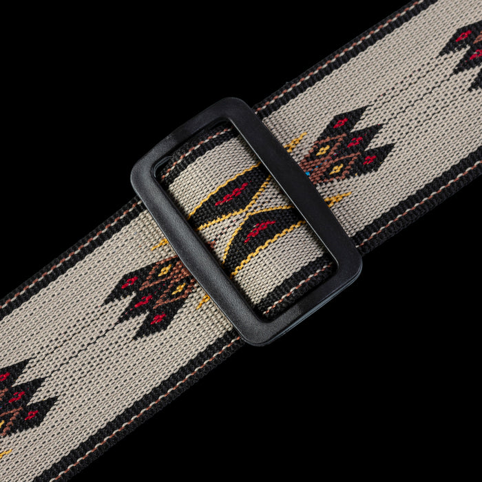 Levy's MSSN80-TAN 2" Wide Tan Woven Guitar Strap Detail Buckle