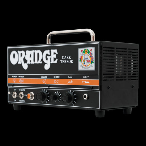 Orange Dark Terror 15/7-watt Hi-Gain Tube Guitar Amp Head Front Angle