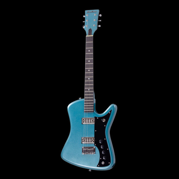 Eastwood Airline Bighorn Electric Guitar  - Metallic Blue Front