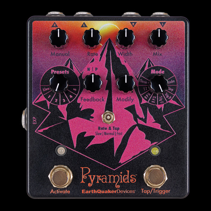 EarthQuaker Devices Limited Edition Solar Pyramids Stereo Flanger Guitar Pedal Front