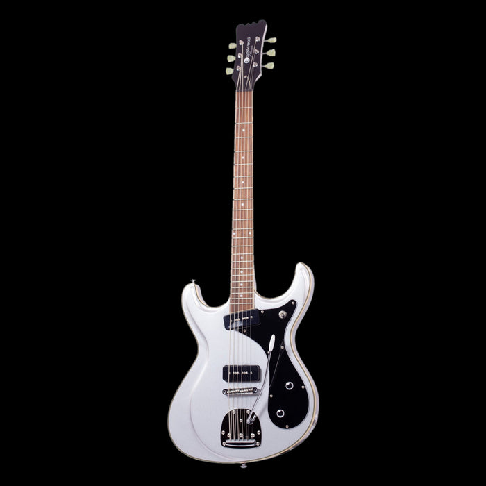 Eastwood Sidejack Deluxe Baritone Silver Front