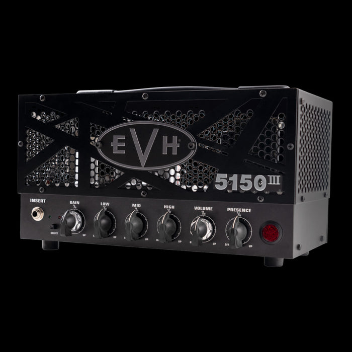 EVH 5150III 15W LBX-S Head Black Guitar Amp Head Front Angle