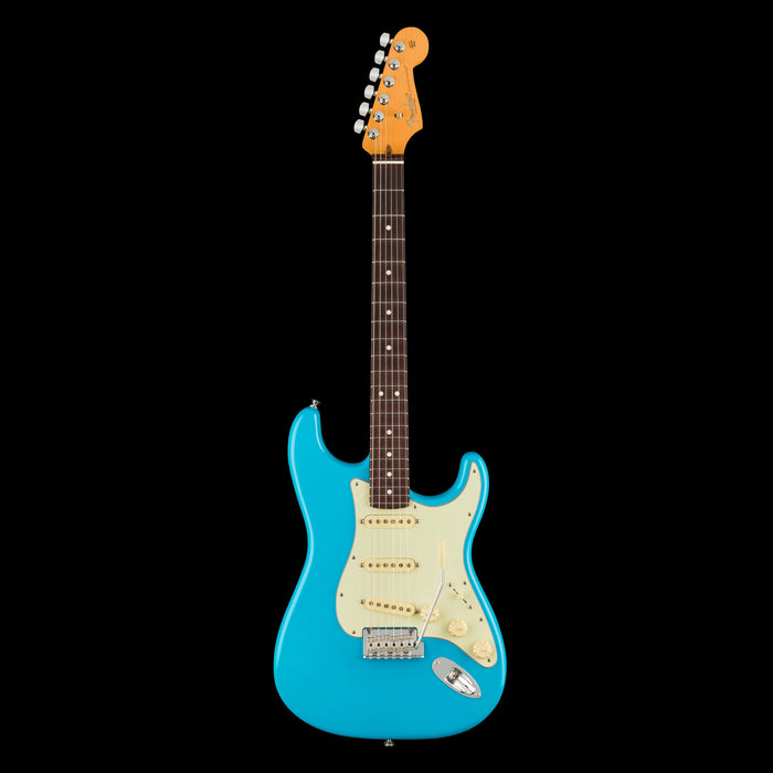 Fender American Professional II Stratocaster Rosewood Board Miami Blue Front