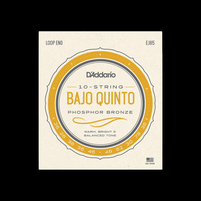 D'Addario EJ85 Set Bajo Quinto Phosphor Bronze Strings