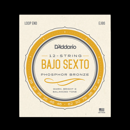 D'Addario EJ86 Set Bajo Sexto Phosphor Bronze Strings