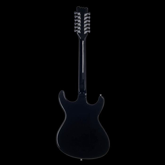 Eastwood Sidejack Deluxe 12 String Black with Chrome Hardware Back