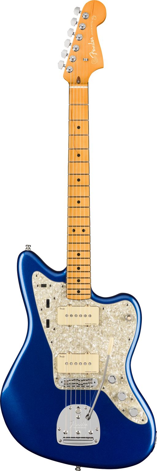 Fender American Ultra Jazzmaster Maple Board Cobra Blue Electric Guitar W/ Case
