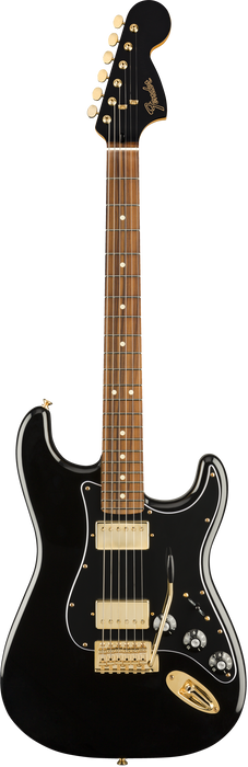 Fender Limited Mahogany Blacktop Stratocaster - Black w/ Gold Hardware