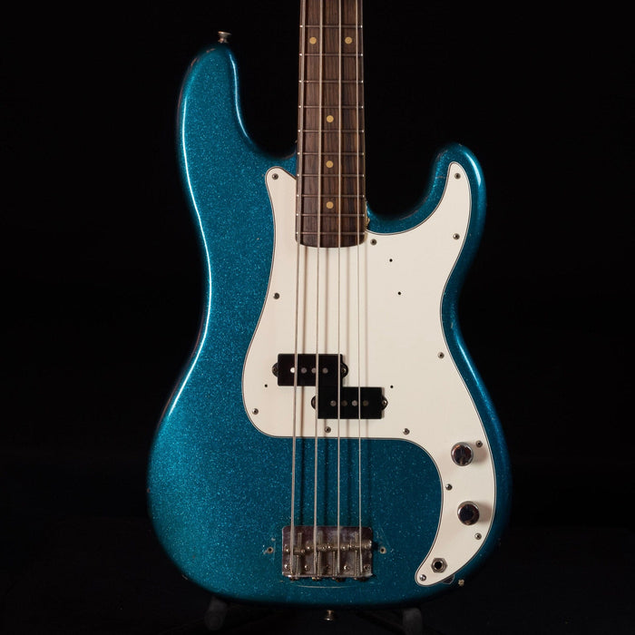 Vintage 1961 Fender Precision Bass Refinished Blue Sparkle With OHSC