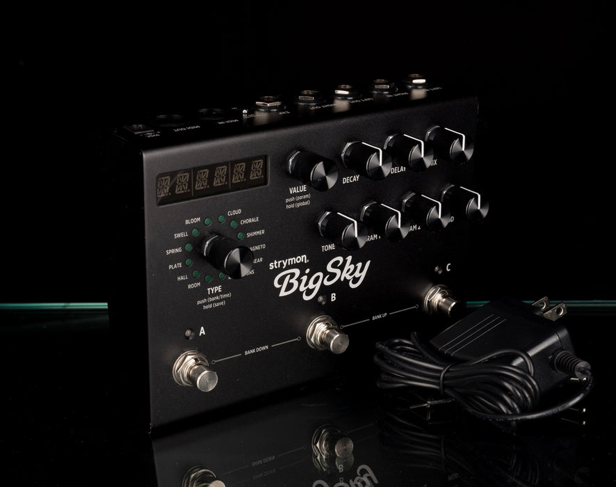 Used Strymon BigSky Reverb Limited Midnight Edition Guitar Effect Pedal With Power Supply