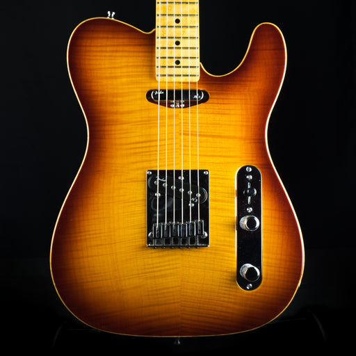 Pre Owned Fender American Design Select Carved Maple Top Telecaster Flame Maple Amber Sunburst