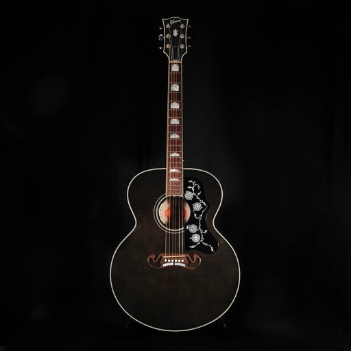 Pre Owned '14 Gibson Custom Shop SJ-200 Acoustic Guitar Trans Black With OHSC