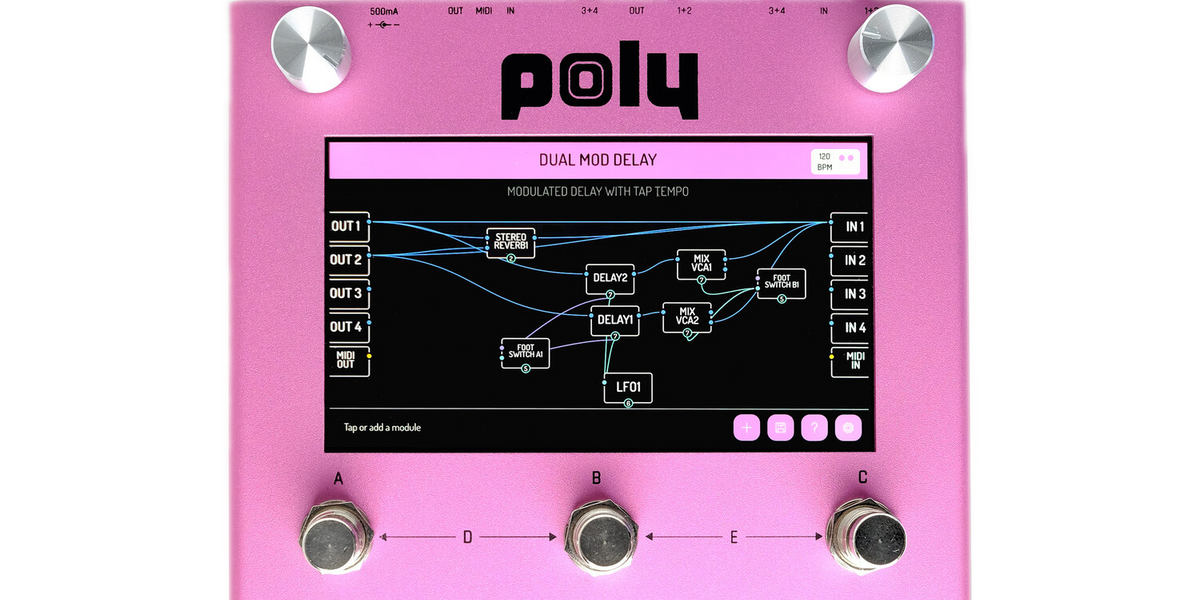 Poly Effects Beebo Visual Multi Modulation and Quad Channel Delay