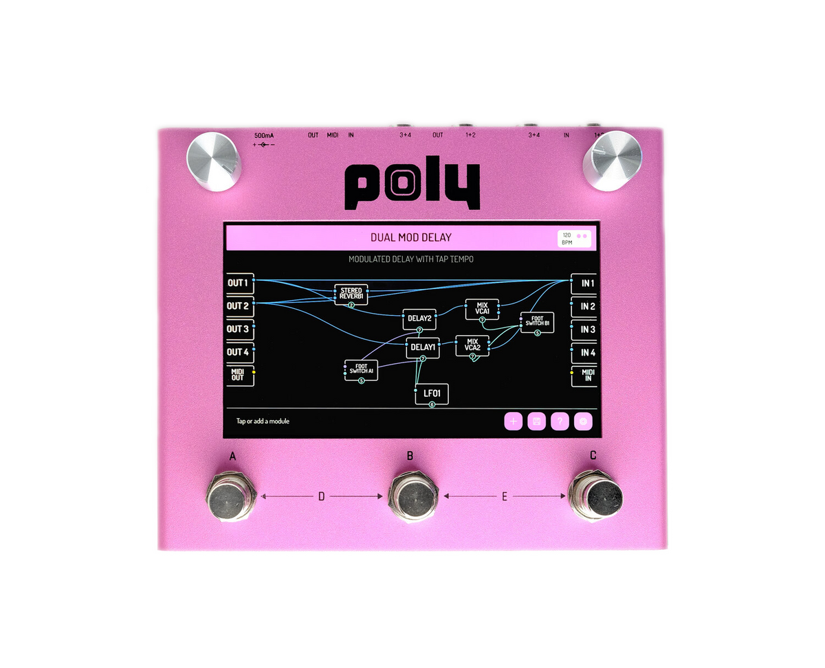 Poly Effects Beebo Visual Multi Modulation and Quad Channel Delay