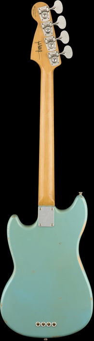 Fender Justin Meldal-Johnsen Road Worn Mustang Bass - Faded Daphne Blue with Bag