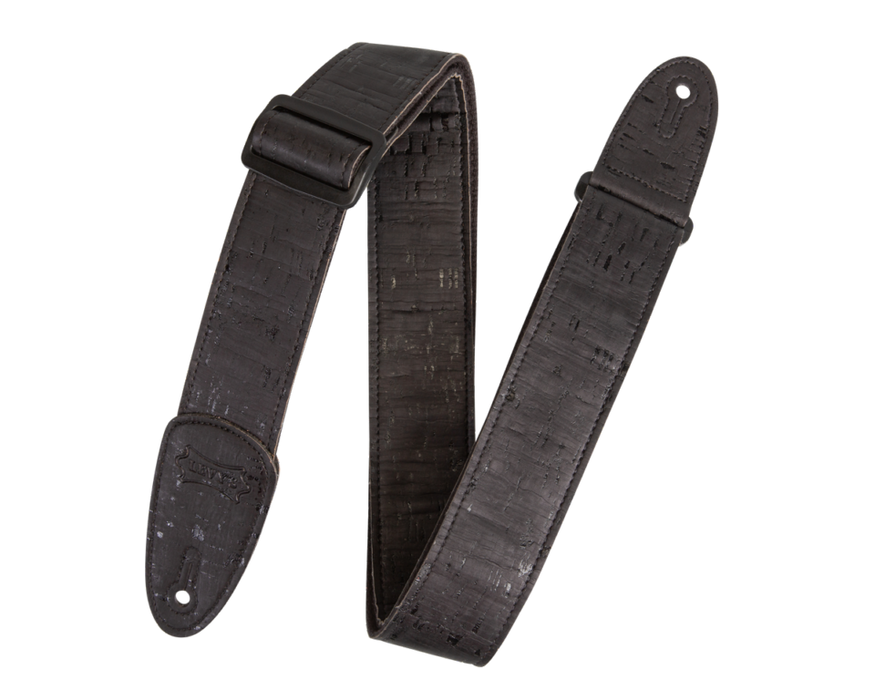 Levy's MX8-BLK 2" Cork Strap in Black 