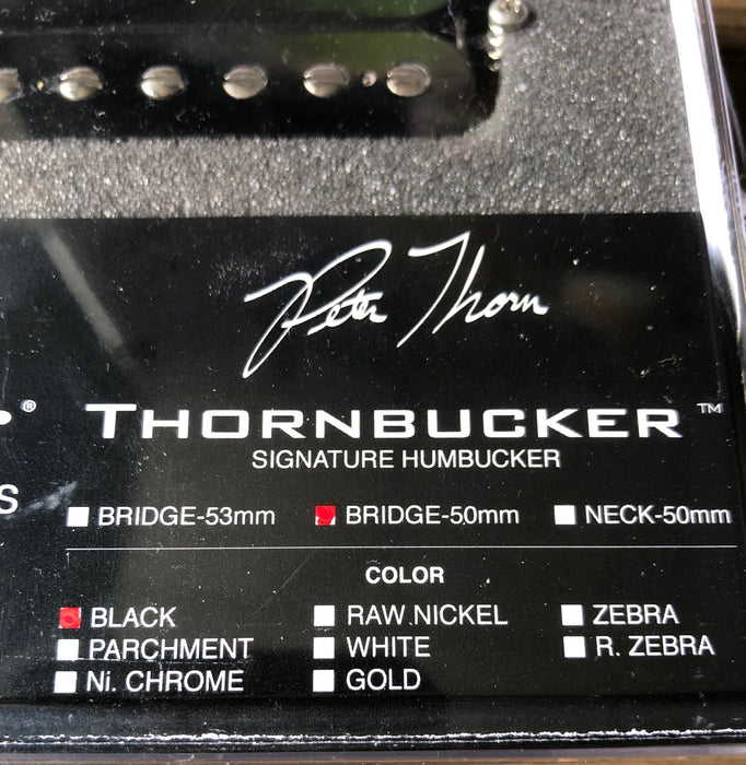 Used Suhr Pickups Pete Thorn Thornbucker Humbucker Bridge Pickup Black w/ Box