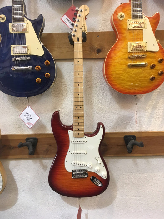 Used Fender Plus Top Strat Maple Neck Cherryburst