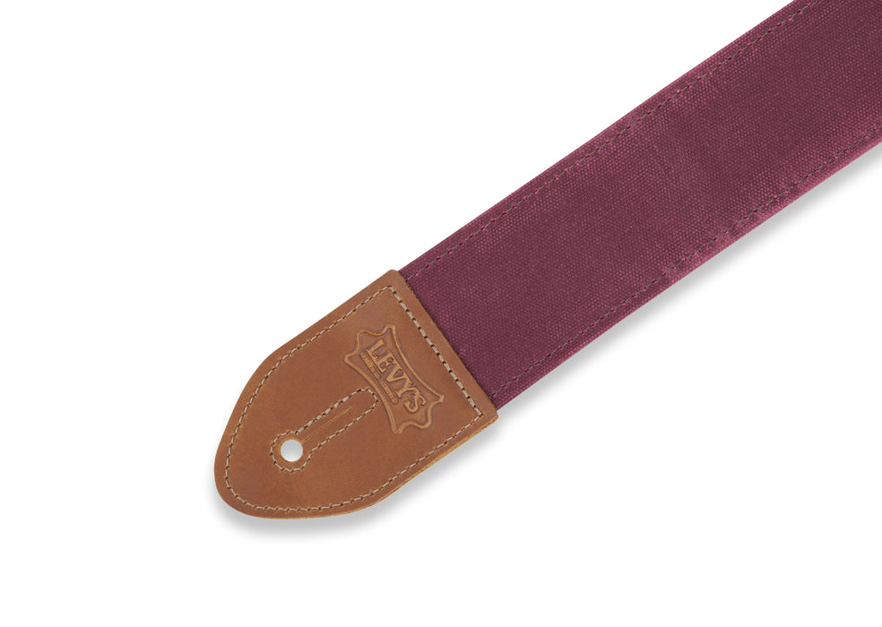 Levy's M7WC-BRG 2" Wide Waxed Canvas Guitar Strap