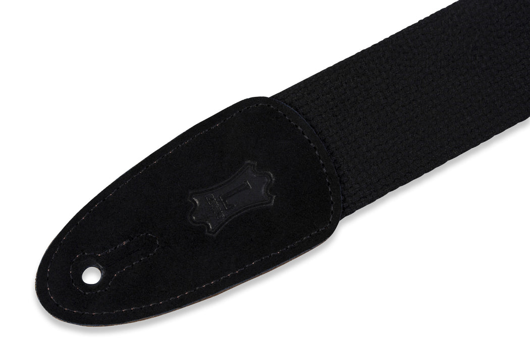 Levy's MC8-BLK 2" Wide Black Cotton Guitar Strap