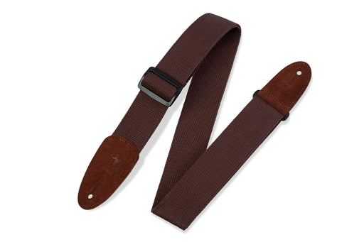 Levy's MC8-BRN 2" Wide Brown Cotton Guitar Strap