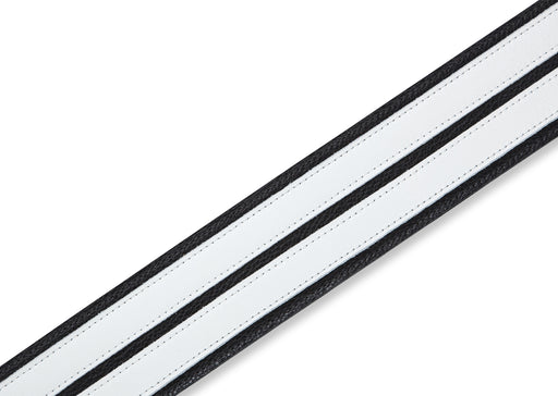 Levy's MG317DRS-BLK_WHT 2 1/2" Wide Black Garment Leather Straps