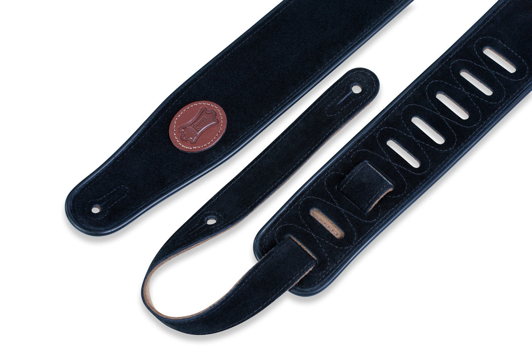 Levy's MSS3-BLK 2 1/2" Wide Black Suede Guitar Strap