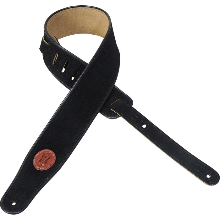 Levy's MSS3-BLK 2 1/2" Wide Black Suede Guitar Strap