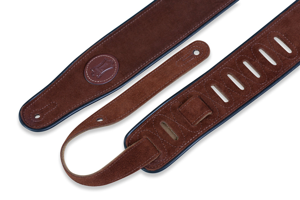 Levy's MSS3-BRN 2 1/2" Wide Brown Suede Guitar Strap