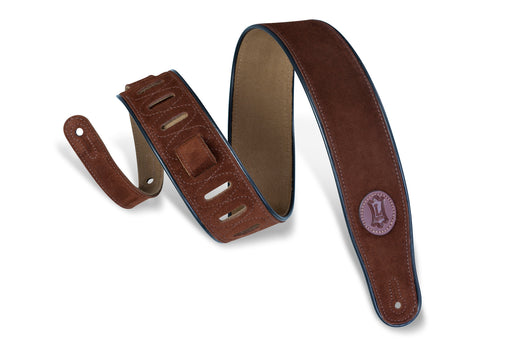 Levy's MSS3-BRN 2 1/2" Wide Brown Suede Guitar Strap