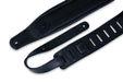 Levy's MSSB2-BLK  3" Wide Black Garment Leather Guitar Strap