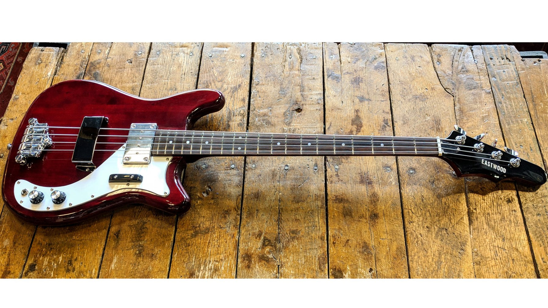 Eastwood Newport Bass Guitar Cherry Red — Truetone Music 3704