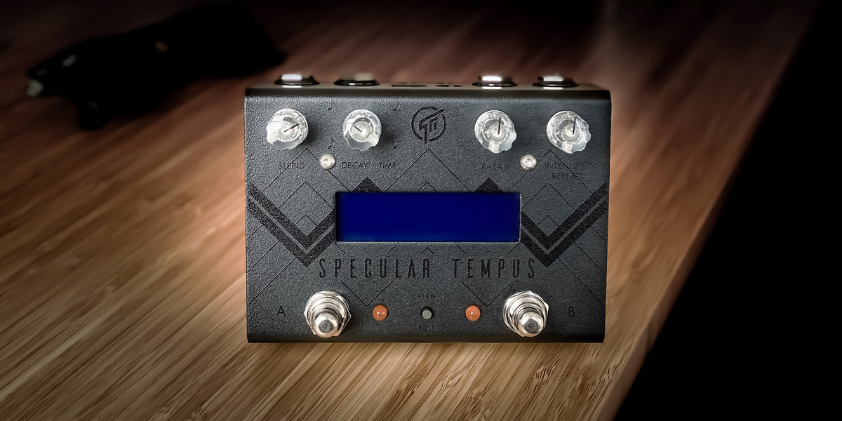 GFI System Limited Edition Blackout Specular Tempus Reverb and Delay Guitar  Effect Pedal