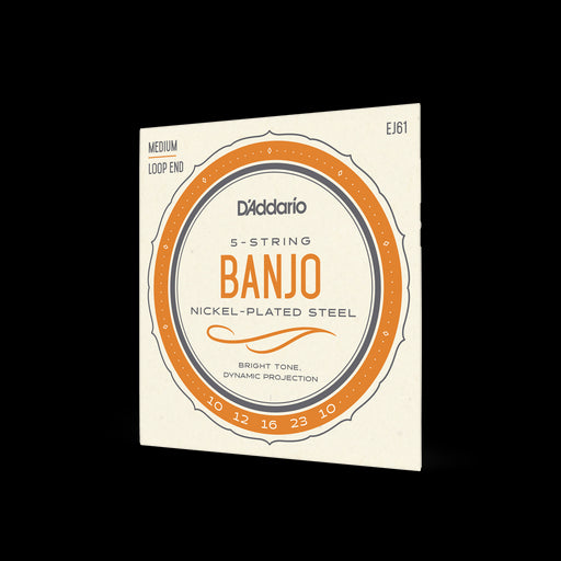 D'Addario EJ61 Set Banjo Nickel Wound 10-23 Medium Strings